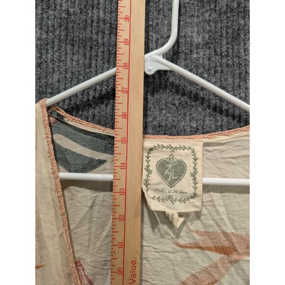 Z & L Women's Multicolor Short Sleebe 100% Viscose Made With Love Tie Top Size S - Picture 11 of 11